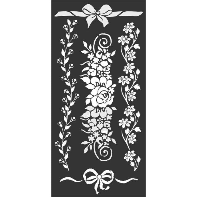 KSTDL27 Thick Stencil 12x25 Little Hearts and Borders