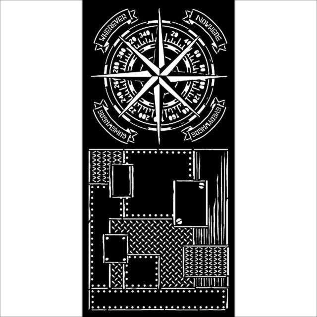 KSTDL53 Thick Stencil 12x25 Lady Vagabond Lifestyle Compass