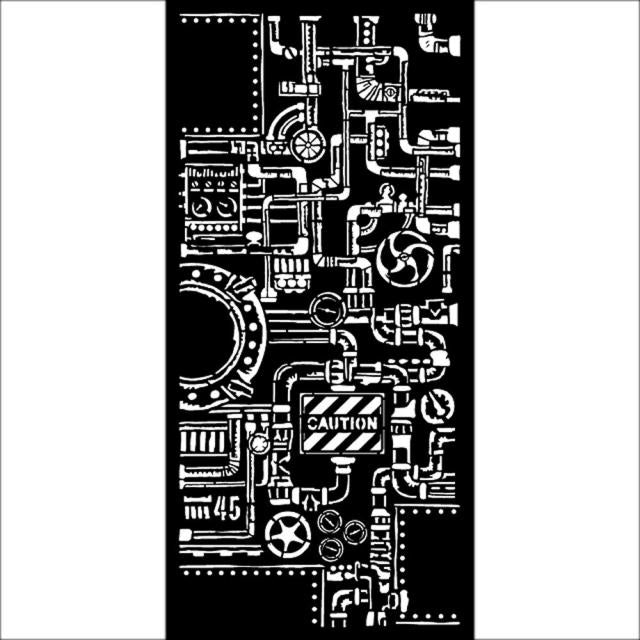 KSTDL54 Thick Stencil 12x25 Lady Vagabond Lifestyle Control Room