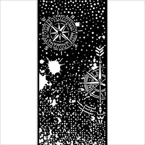 KSTDL65 Thick Stencil 12x25 Create Happiness Compass