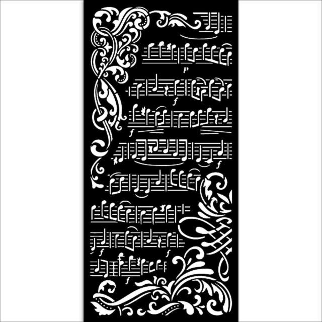 KSTDL67 Thick Stencil 12x25 Create Happiness Music