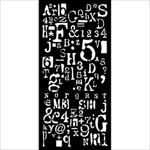 KSTDL69 Thick Stencil 12x25 Create Happiness Letter and Number