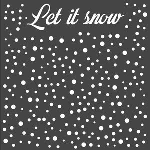 KSTDQ52 Thick Stencil 18x18 Let It Snow