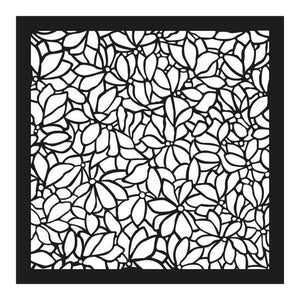 KSTDQ62 Thick Stencil 18x18 Klimt Flower Pattern