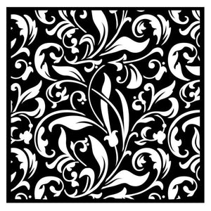 KSTDQ78 Thick Stencil 18x18 Rose Parfum Texture