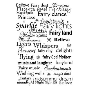 LAV025 Fairy Words 3.74x2.56"