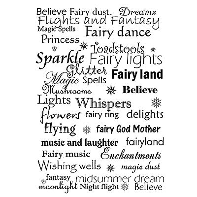 LAV025 Fairy Words 3.74x2.56"