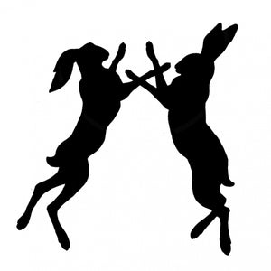 LAV371 Boxing Hares 2.95"