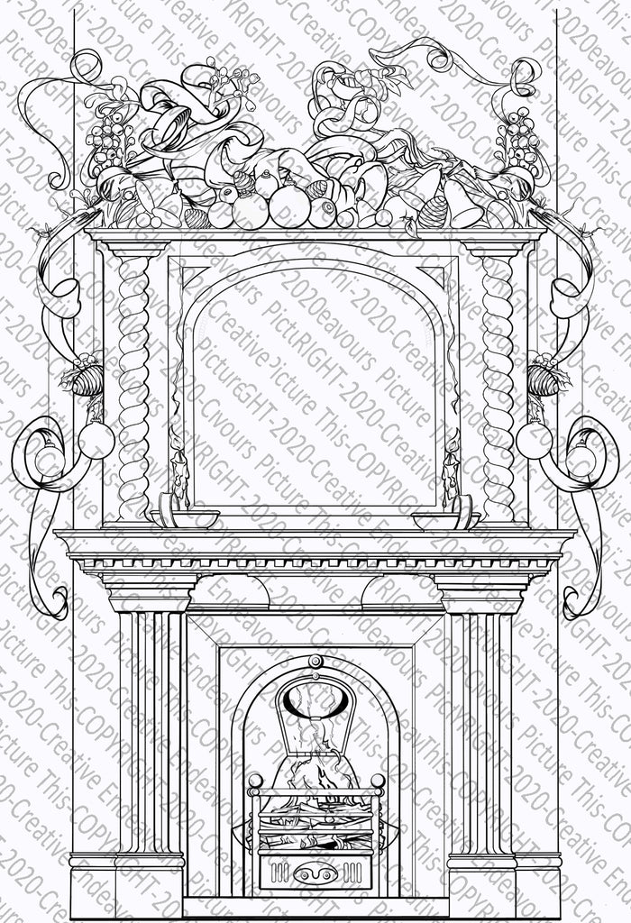 069 Festive Fireplace