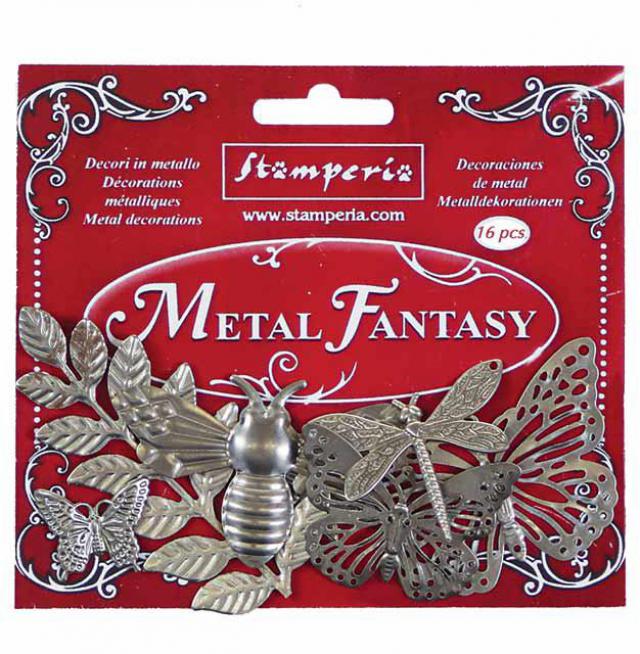 SBA382 Metal fantasy Nature - 16 pieces