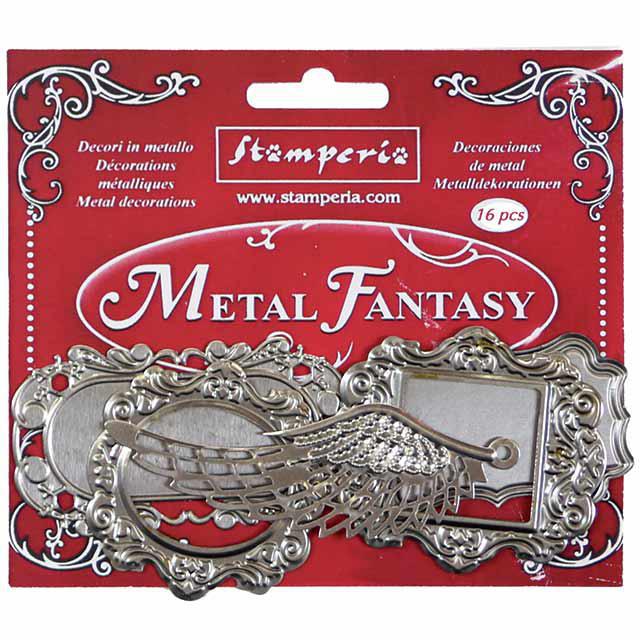 SBA383 Metal fantasy Plaquette - 16 pieces