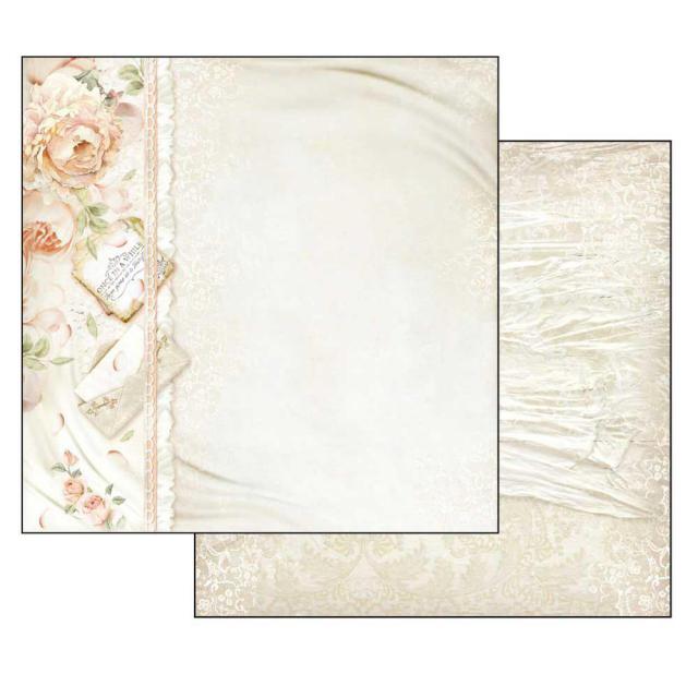 SBB553 Double Sided Single Sheet Peony and Letters