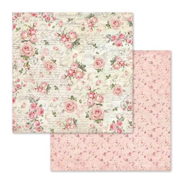 SBB579 Double Sided Single Sheet Little Roses and Scriptures