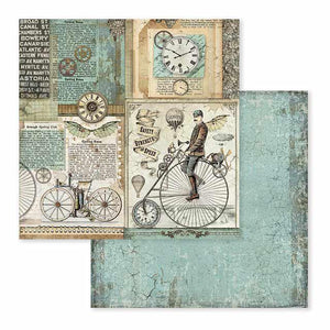 SBB602 Double Sided Single Sheet Voyages Fantastiques Retro Bicycle