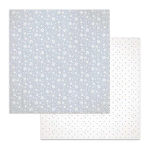 SBB619 Double Sided Single Sheet Texture Snowflakes