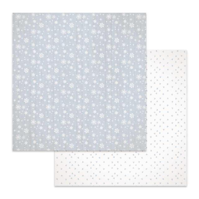 SBB619 Double Sided Single Sheet Texture Snowflakes