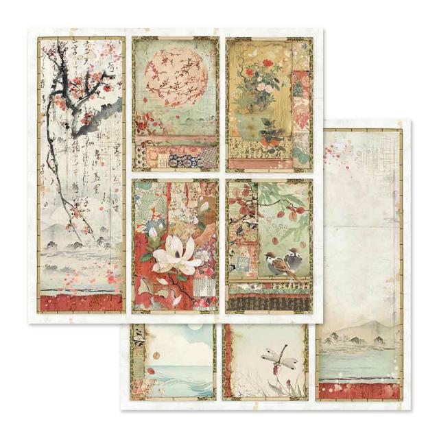 SBB634 Double Sided Single Sheet Oriental Paintings