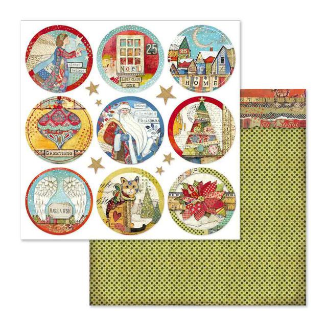 SBB637 Double Sided Single Sheet Christmas Rounds