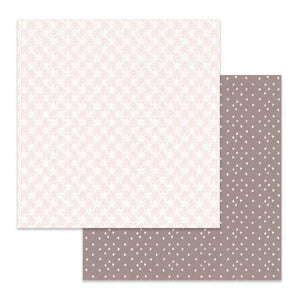 SBB640 Double Sided Single Sheet Texture White Flowers on Pink