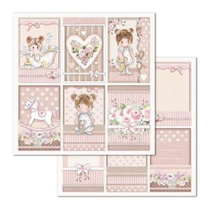 SBB679 Double Sided Single Sheet Little Girl Frames