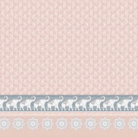 SBB687 Double Sided Single Sheet Elephants Pink Background
