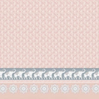 SBB687 Double Sided Single Sheet Elephants Pink Background