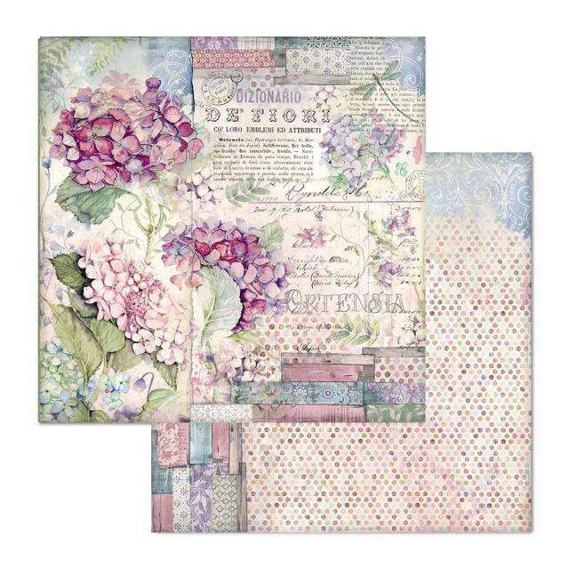 SBB694 Double Sided Single Sheet Hortensia