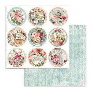 SBB701 Double Sided Single Sheet Pink Christmas Rounds
