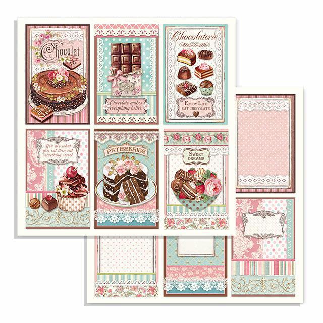 SBB738 Double Sided Single Sheet Chocolate Cards