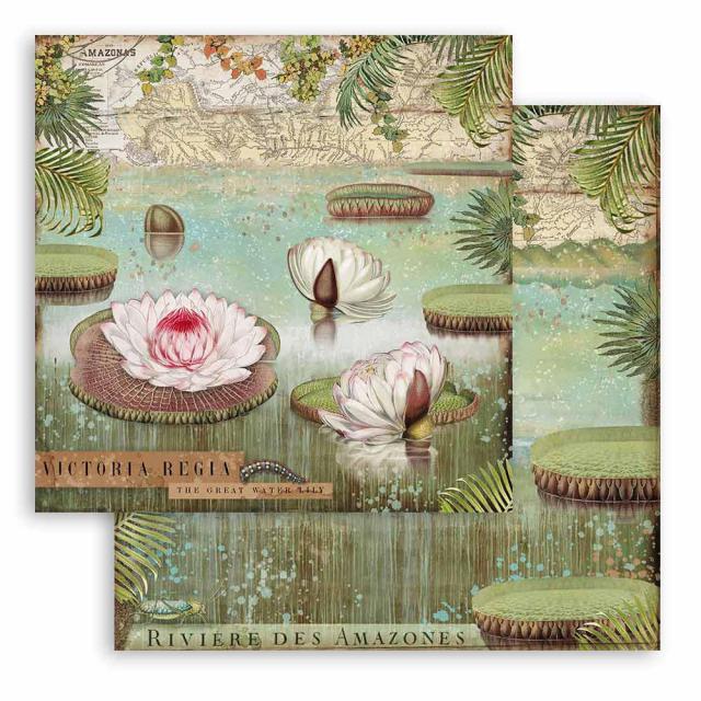 SBB764 Double Sided Single Sheet Amazonia Water Lily