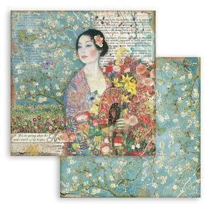 SBB776 Double Sided Single Sheet Atelier des Arts Dame with Fan