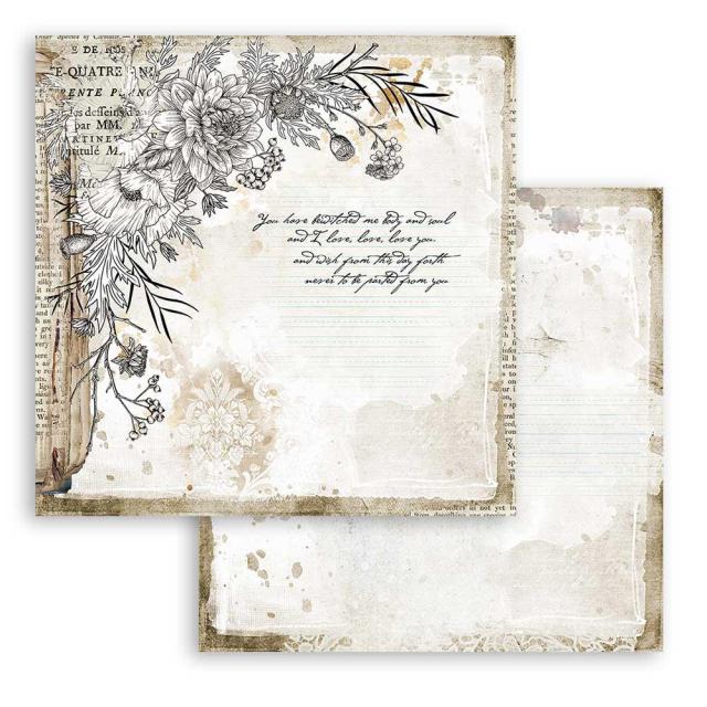 SBB781 Double Sided Single Sheet Romantic Journal Corner with