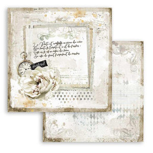 SBB783 Double Sided Single Sheet Romantic Journal Letter and Clock