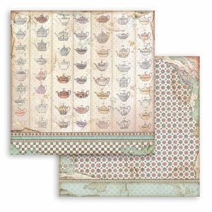 SBB818 Double Sided Single Sheet Alice Tea Cup Texture