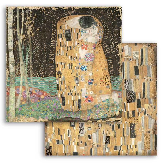 SBB833 Double Sided Single Sheet Klimt the Kiss