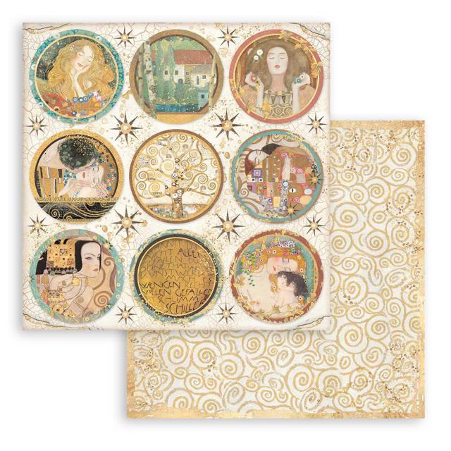 SBB836 Double Sided Single Sheet Klimt Rounds