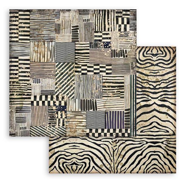 SBB863 Double Sided Single Sheet Savana Zebra