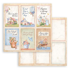 SBB914 Double Sided Single Sheet Create Happiness Welcome Home 6 Cards