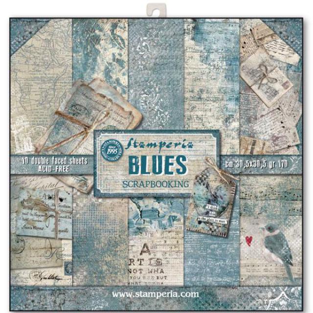SBBL26 Paper Pad (12"x12") Blues