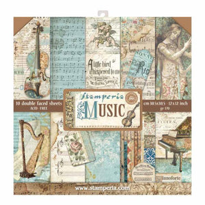 SBBL48 Paper Pad (12"x12") Music