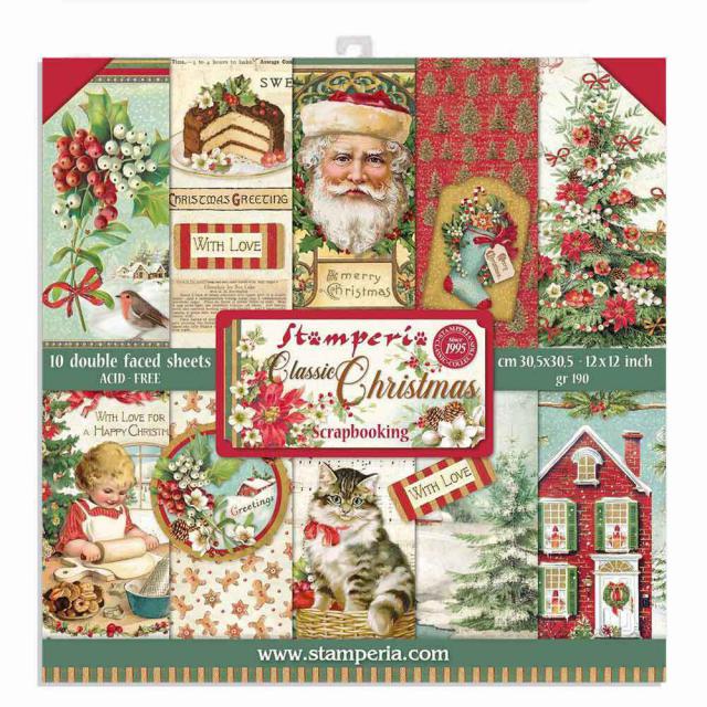 SBBL74 Paper Pad (12"x12") Classic Christmas