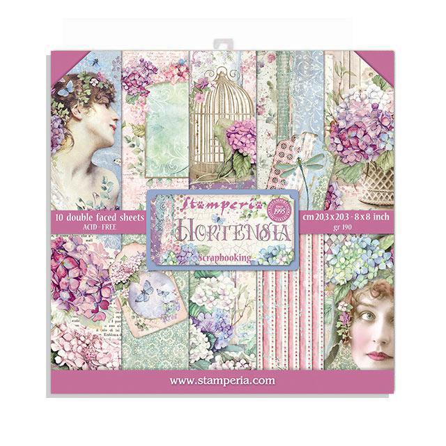 SBBS15 Paper Pad  (8"x8") Hortensia