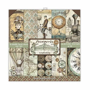 SBBS30 Paper Pad  (8"x8") Voyages Fantastiques