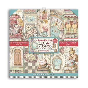 SBBS42 Paper Pad  (8"x8") Alice Through the Looking Glass