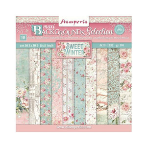 SBBS72 Paper Pad  (8"x8") Sweet Winter Backgrounds