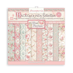 SBBS74 Paper Pad  (8"x8") Rose Parfum Backgrounds