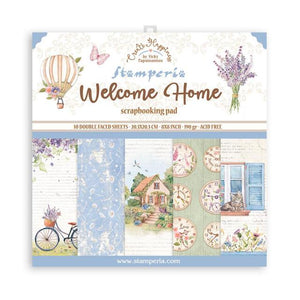 SBBS77 Paper Pad  (8"x8") Create Happiness Welcome Home
