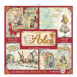 SBBXLB08G Paper Pad 22 sheets (12"x12") Alice Gold