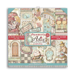 SBBXS02 Paper Pad  (6"x6") Alice Through the Looking Glass