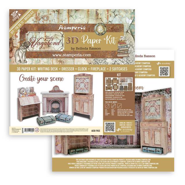 SBPOP08 3D Paper Kit Lady Vagabond Lifestyle